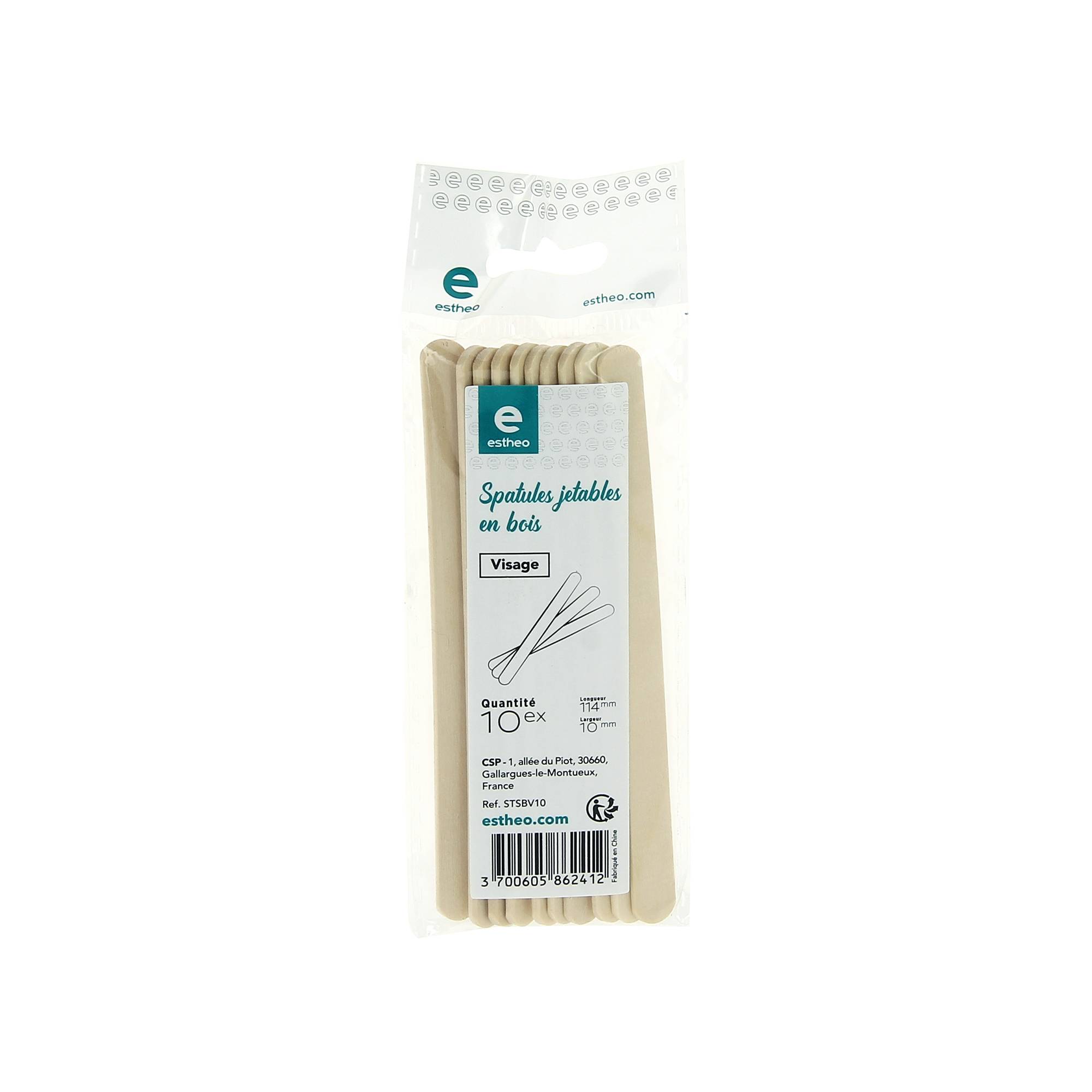 Spatules bois visage x10 de la marque Estheo - 1