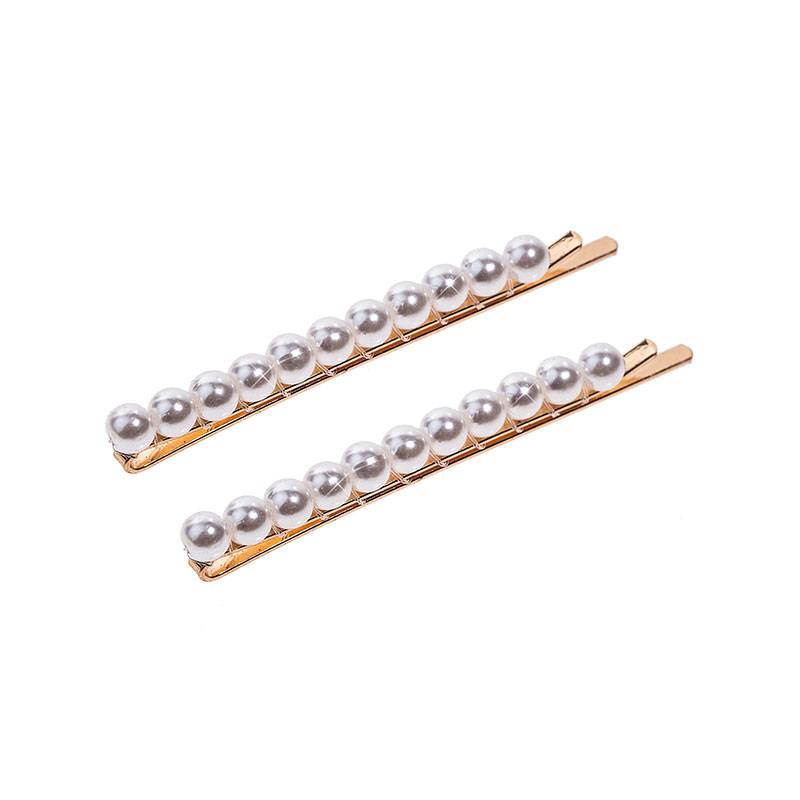 Lot de 2 pinces-guiches de 11 perles Blanche de la marque Bleu Libellule - 1