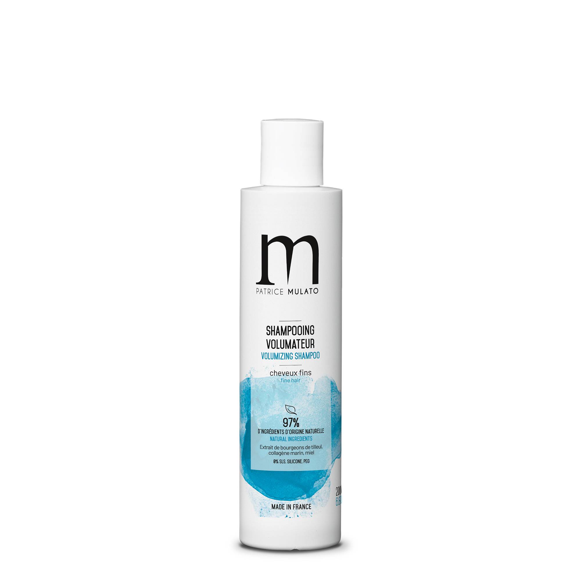 Shampooing volumateur cheveux fins – densité, légèreté, brillance de la marque Mulato Contenance 200ml - 1