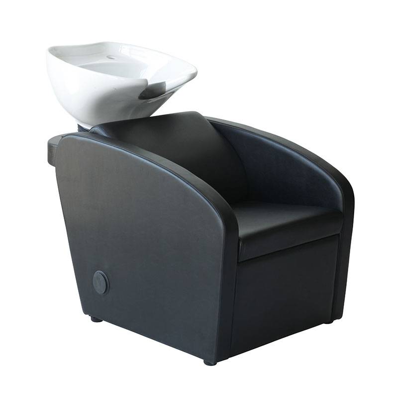 Bac à shampooing accoudoir concave Noir 65x74x71cm de la marque Coiffeo - 1