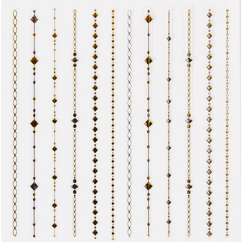 Décors adhésifs pour ongles Chaîne dorée de la marque Peggy Sage - 1