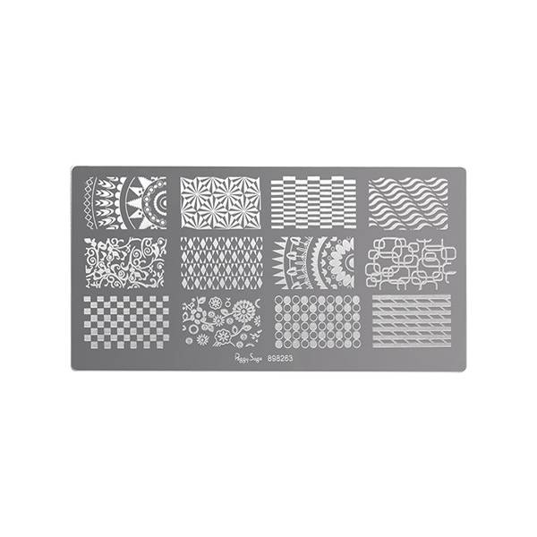 Plaque de stamping nail art Sun de la marque Peggy Sage - 1