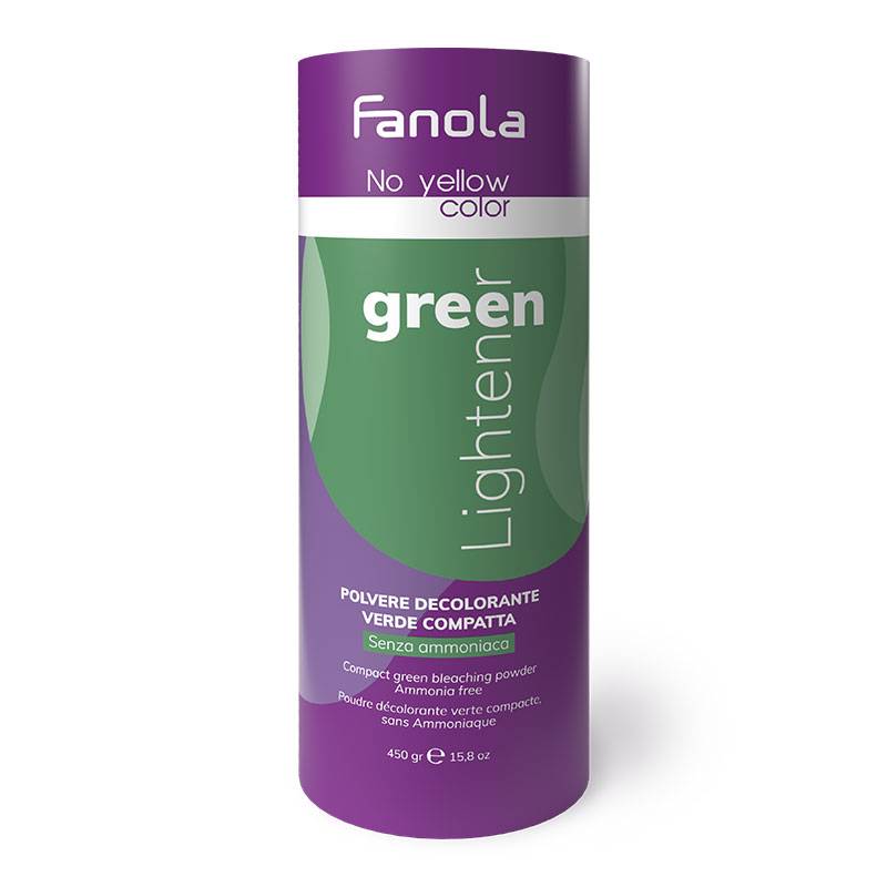 Poudre décolorante verte compacte de la marque Fanola Contenance 450g - 1